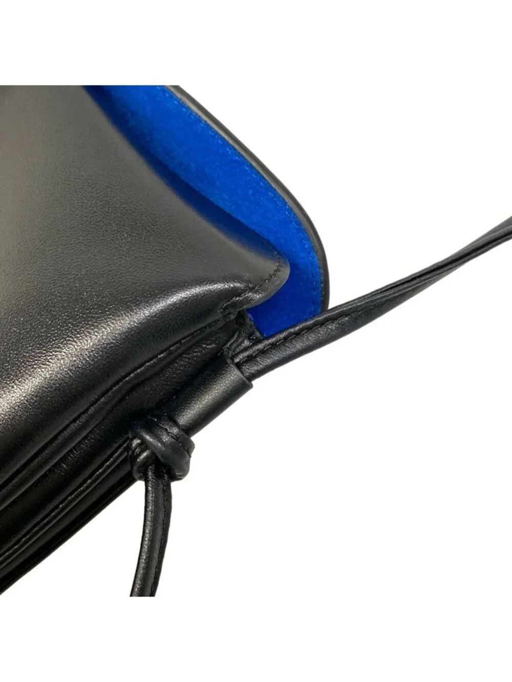Celine Shoulder Bag Trio Flap Black Lambskin